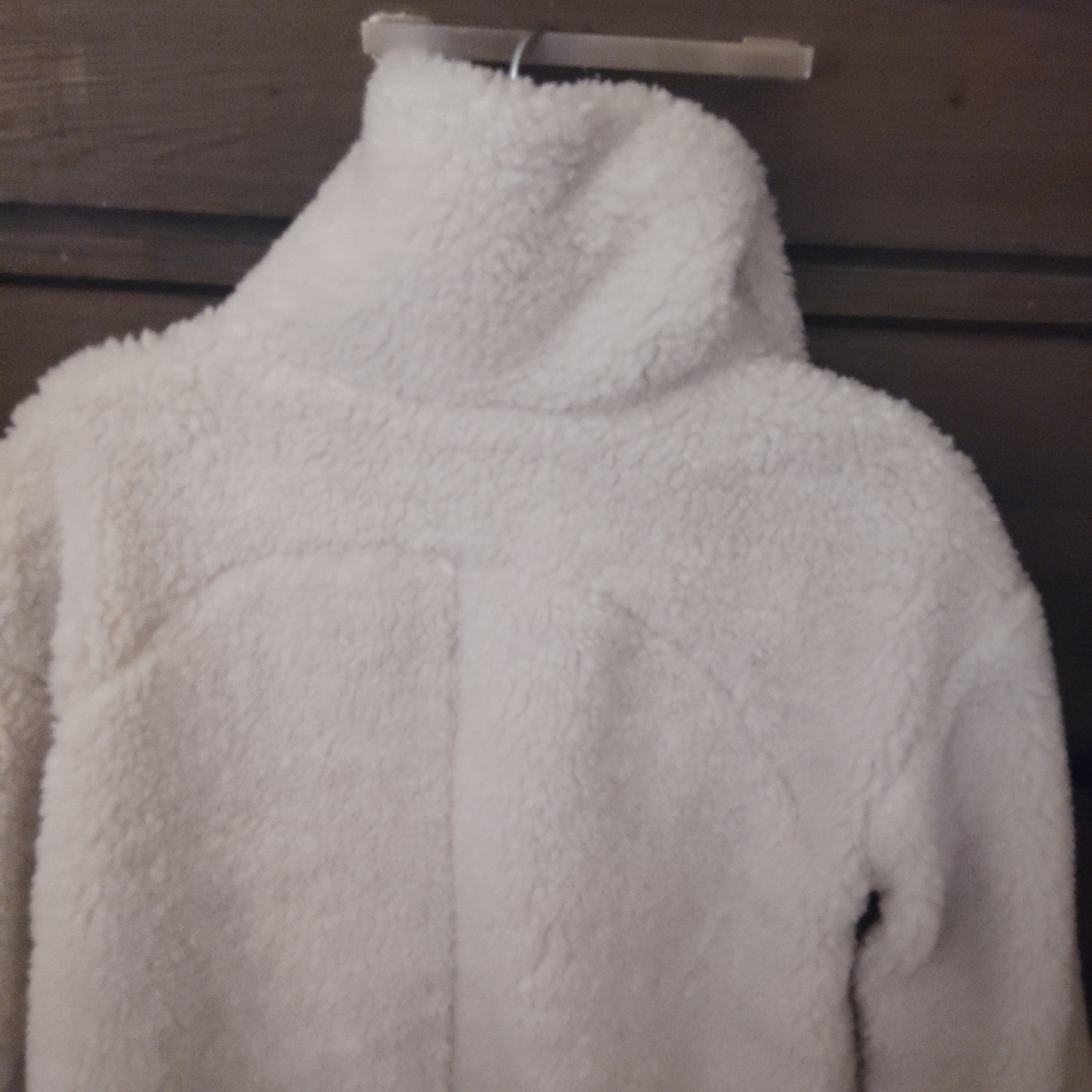 LULULEMON ATHLETICA Cinchable Fleece Zip Up - Bone Size 2 - Picture 15 of 16